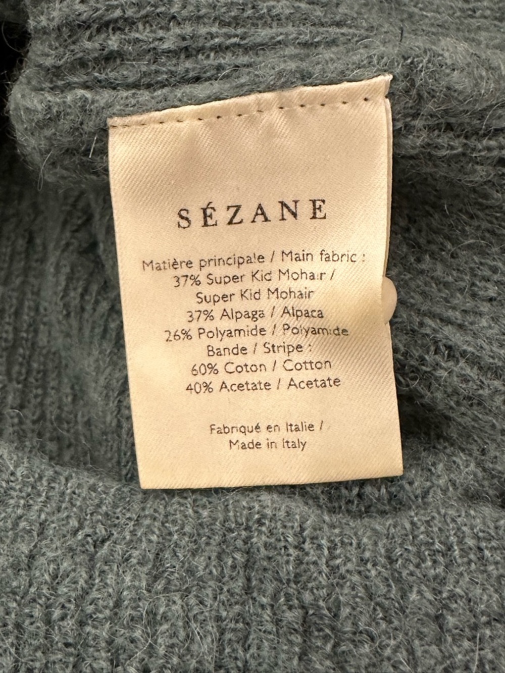 Sézane Gaspard Cardigan Sage - Picture 4 of 5